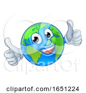 Poster, Art Print Of Earth Globe World Mascot Cartoon Character