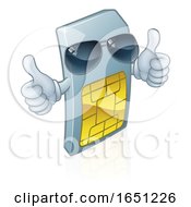 Sim Card Mobile Phone Cool Cartoon Mascot
