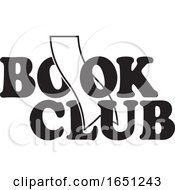 Poster, Art Print Of Black And White Book Club Design With A Bookmark