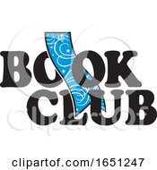 Poster, Art Print Of Book Club Design With A Blue Bookmark