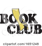 Poster, Art Print Of Book Club Design With A Gold Bookmark