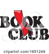 Poster, Art Print Of Book Club Design With A Red Bookmark