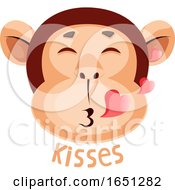 Poster, Art Print Of Monkey Sending Kisses