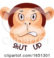 Poster, Art Print Of Monkey Is Saying Shut Up