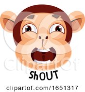 Poster, Art Print Of Monkey Is Yelling Shout
