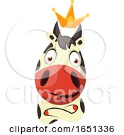 Cow Mascot Wearing A Crown by Morphart Creations