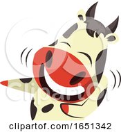 Cow Mascot Laughing And Pointing by Morphart Creations