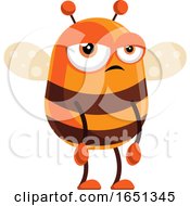 Poster, Art Print Of Chubby Bee Mascot Pouting