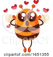 Poster, Art Print Of Chubby Bee Mascot In Love