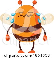 Chubby Bee Mascot Crying