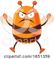 Poster, Art Print Of Chubby Bee Mascot Throwing A Tantrum