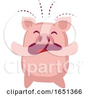 Poster, Art Print Of Pink Pig Crying