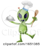 Poster, Art Print Of Green Extraterrestrial Alien Chef