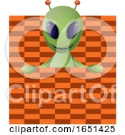 Poster, Art Print Of Green Extraterrestrial Alien In A Box
