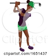 Poster, Art Print Of Black Woman With A Golf Club