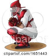 Poster, Art Print Of Baseball Catcher Ready To Catch The Ball