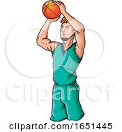 Poster, Art Print Of Basketball Player Is Ready To Throw The Ball