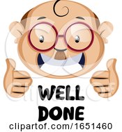 Poster, Art Print Of Nerdy Man Saying Well Done