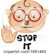 Nerdy Man Saying Stop It by Morphart Creations