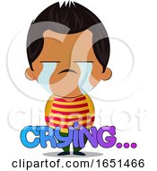 Poster, Art Print Of Hispanic Boy Crying