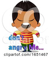 Poster, Art Print Of Hispanic Boy Saying Dont Angry Me