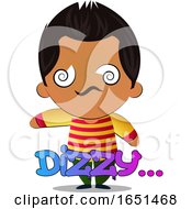 Poster, Art Print Of Hispanic Boy Feeling Dizzy