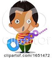 Poster, Art Print Of Hispanic Boy Surprised