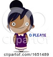 Poster, Art Print Of Indian Girl Saying O Please