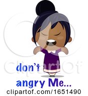 Poster, Art Print Of Indian Girl Saying Dont Angry Me