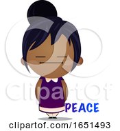 Poster, Art Print Of Indian Girl Feeling Peaceful