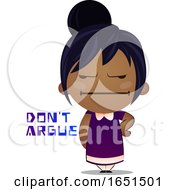 Poster, Art Print Of Indian Girl Saying Dont Argue