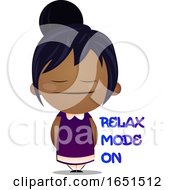 Poster, Art Print Of Indian Girl Feeling Relaxed