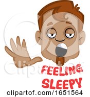 Poster, Art Print Of Man Feeling Sleepy