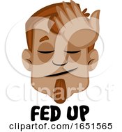 Poster, Art Print Of Fed Up Man