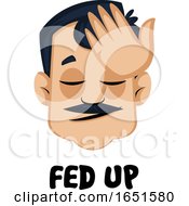 Man With A Mustache Feeling Fed Up