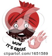 Poster, Art Print Of Man Wearing A Turban Saying Wow Its Great