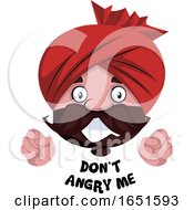 Poster, Art Print Of Man Wearing A Turban Saying Dont Angry Me
