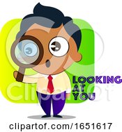 Poster, Art Print Of Business Man Looking At You
