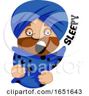 Poster, Art Print Of Muslim Guy Feeling Sleepy