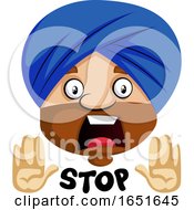 Poster, Art Print Of Muslim Guy Saying Stop