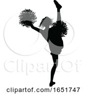 Poster, Art Print Of Cheerleader Silhouette