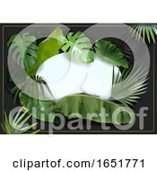 Poster, Art Print Of Frame With Tropical Foliage