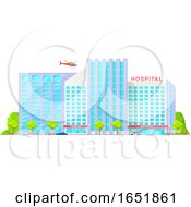 Poster, Art Print Of Helicopter Over A Hospital Building