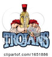 Poster, Art Print Of Trojan Spartan Gamer Warrior Controller Mascot