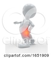 3d Figure With Lower Back Highlighted In Pain