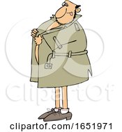 Poster, Art Print Of Flasher Man Holding Onto His Coat