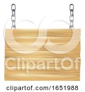 Poster, Art Print Of Wooden Sign Hanging From Chains