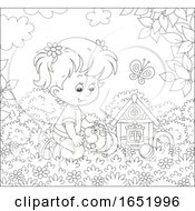 Poster, Art Print Of Black And White Girl Playing With A Hamster
