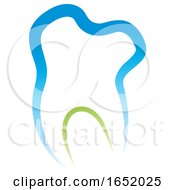Poster, Art Print Of Green And Blue Tooth Design