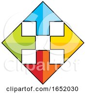 Poster, Art Print Of Diamond Of Colorful Arrows